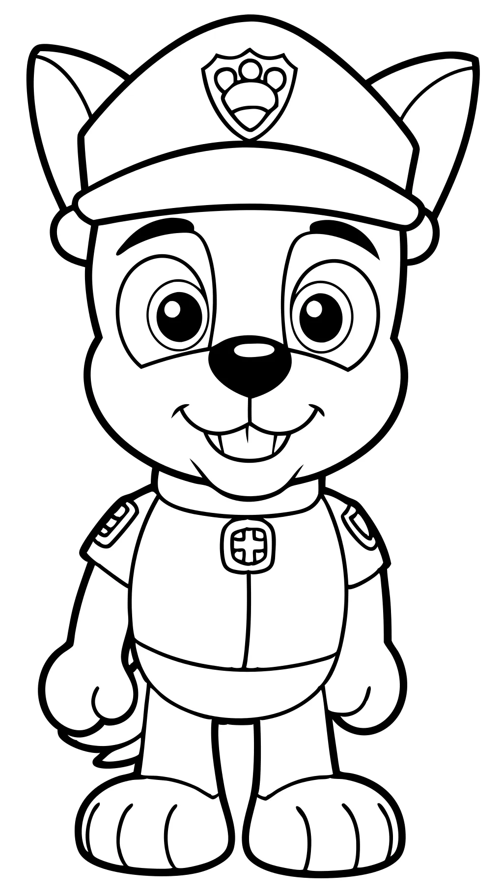 free printable easy paw patrol coloring pages